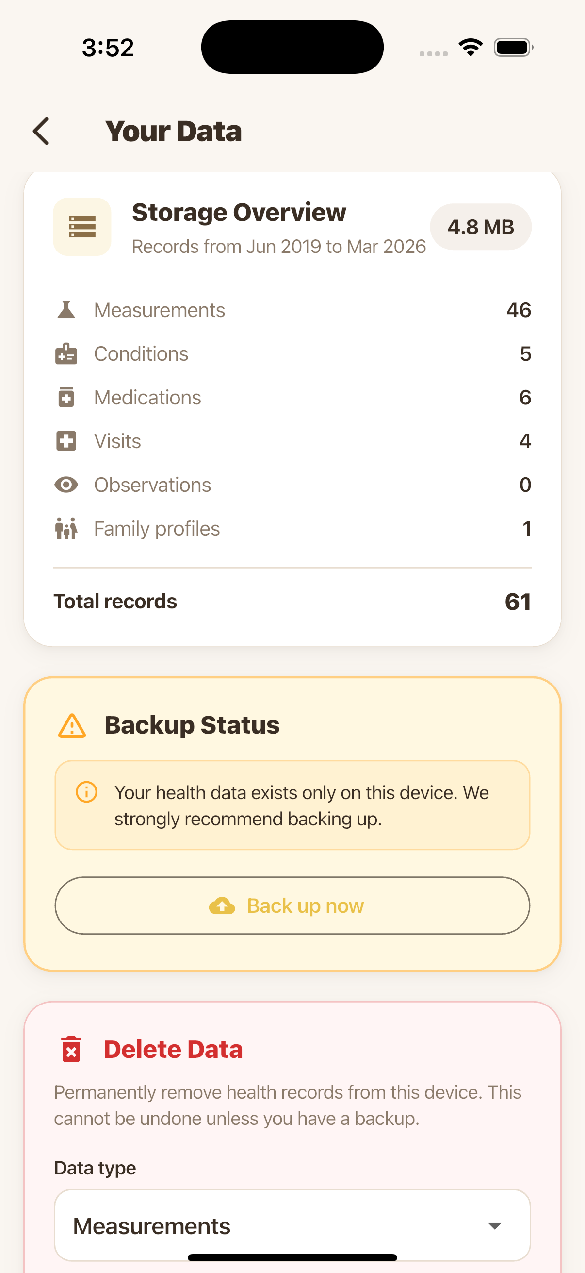 Glance data management